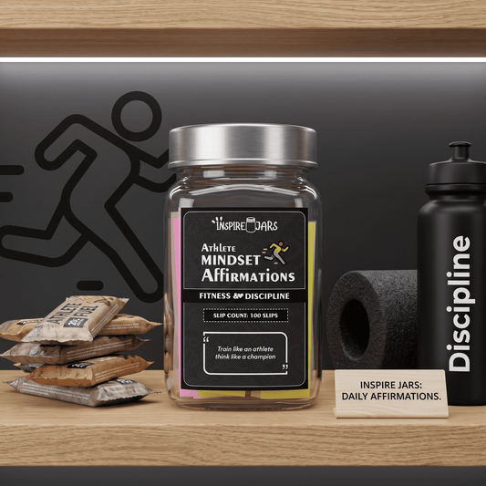 Athletic Mindset Affirmation Jar | Fitness Motivation & Discipline Gift