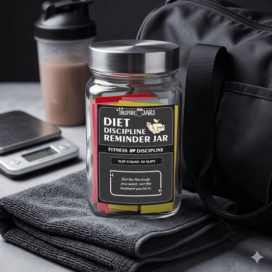 Diet Discipline Reminder Jar | Daily Motivation & Fitness Gift