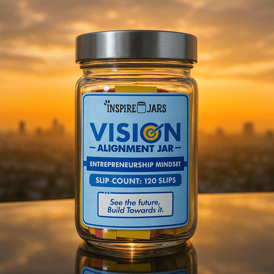Vision Alignment Jar | 120 Entrepreneur Mindset Notes | Inspire Jars