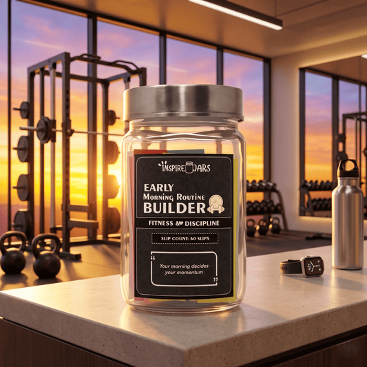 Early Morning Routine Builder Jar | Fitness & Discipline Gift for Self-Care