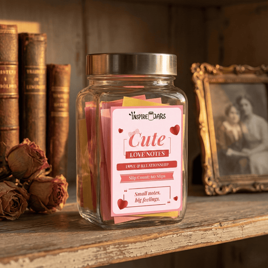 Cute Love Notes Memory Jar | Romantic Gift for Couples