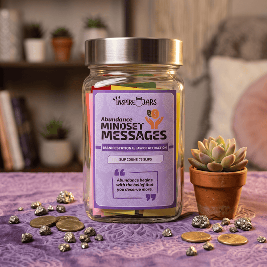 Abundance Mindset Notes Jar | Law of Attraction & Manifestation Gift