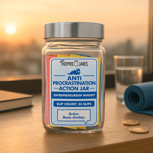 Anti-Procrastination Action Jar – 55 Motivational Notes | Inspire Jars