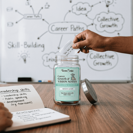 Career Growth Vision Notes Jar | Motivational Office Desk Gift