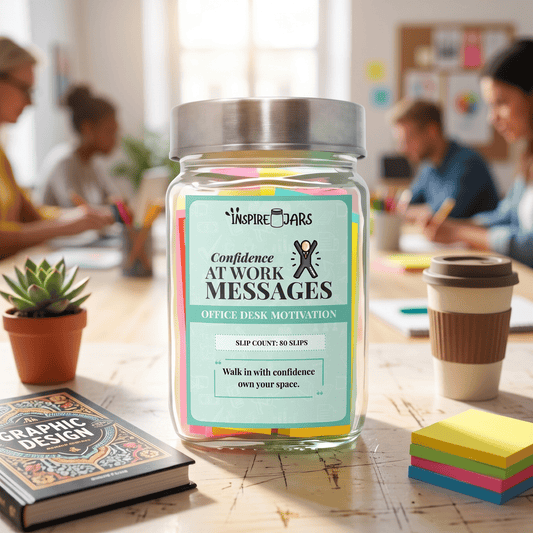 Confidence at Work Message Jar | Daily Office Desk Motivation & Career Gifts