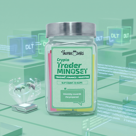 Crypto Trader Mindset Jar | Premium Daily Motivation & Psychological Discipline Gift
