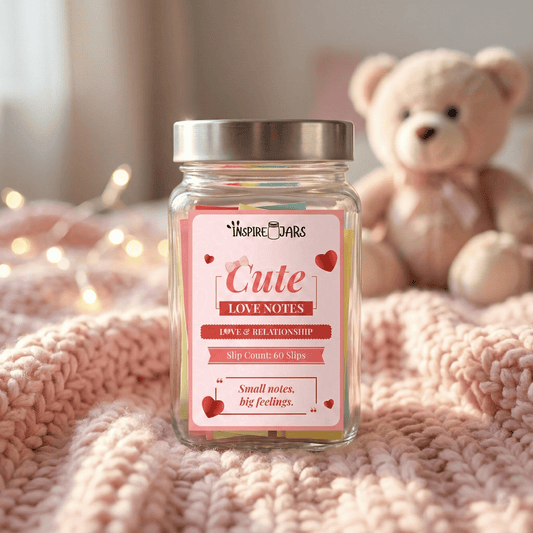 Cute Love Notes Memory Jar | Romantic Gift for Couples