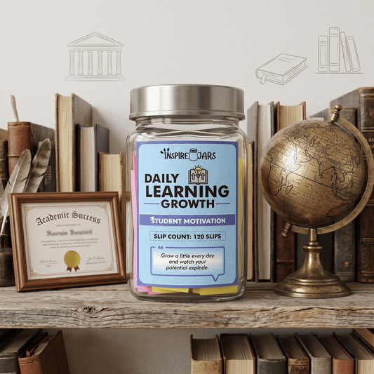 Daily Learning Growth Jar | Student Motivation Keep-Sake & Encouragement Gift