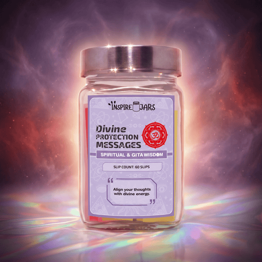 Divine Protection Message Jar | Spiritual Gift & Gita Wisdom Keepsake