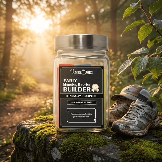 Early Morning Routine Builder Jar | Fitness & Discipline Gift for Self-Care