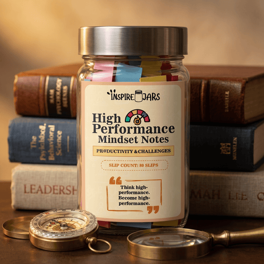 High Performance Mindset Notes Jar | Daily Productivity & Motivation Gift