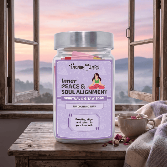 Inner Peace and Soul Alignment Jar | Spiritual Gift & Gita Wisdom Keepsake