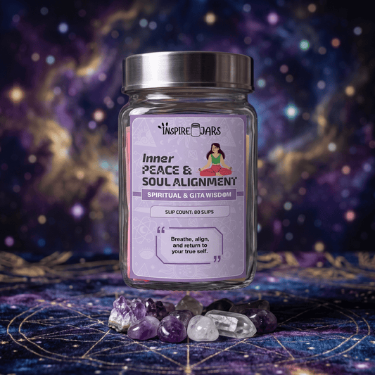 Inner Peace and Soul Alignment Jar | Spiritual Gift & Gita Wisdom Keepsake