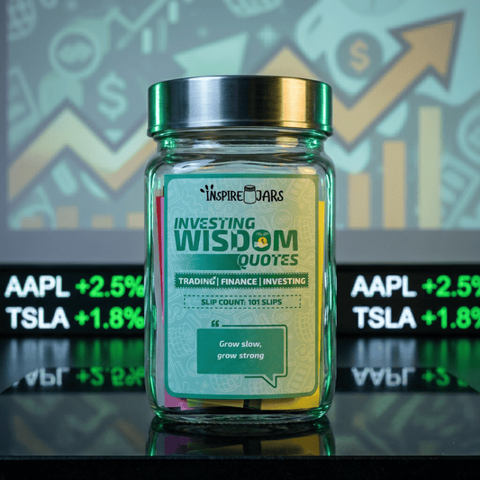 Investing Wisdom Quotes Jar | 101 Daily Insights & Financial Inspiration Gift
