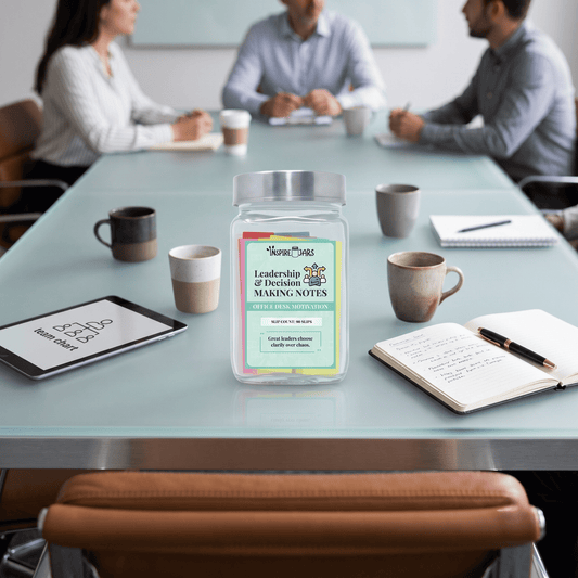 Leadership and Decision Making Notes Jar | Daily Office Desk Motivation