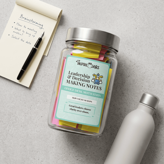Leadership and Decision Making Notes Jar | Daily Office Desk Motivation