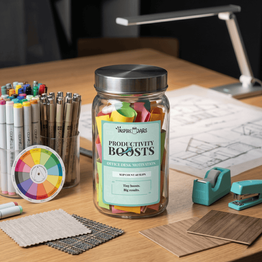 Productivity Booster Jar | Office Desk Motivation & Daily Inspiration Gift