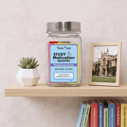Study Motivation Quotes Jar | Daily Inspiration Gift for Students