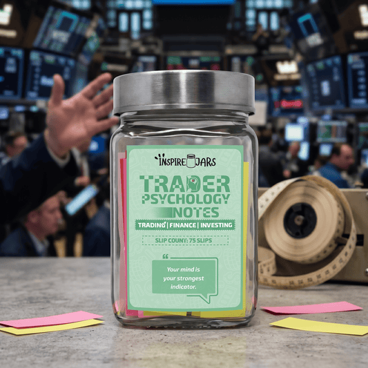 Trader Psychology Notes Jar | Master the Markets & Investor Mindset Gift