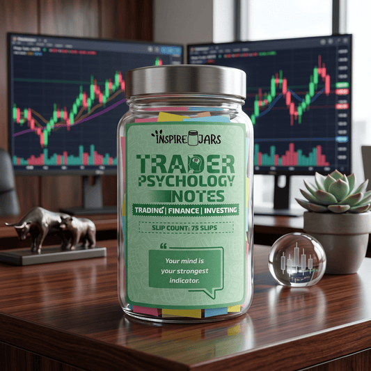 Trader Psychology Notes Jar | Master the Markets & Investor Mindset Gift