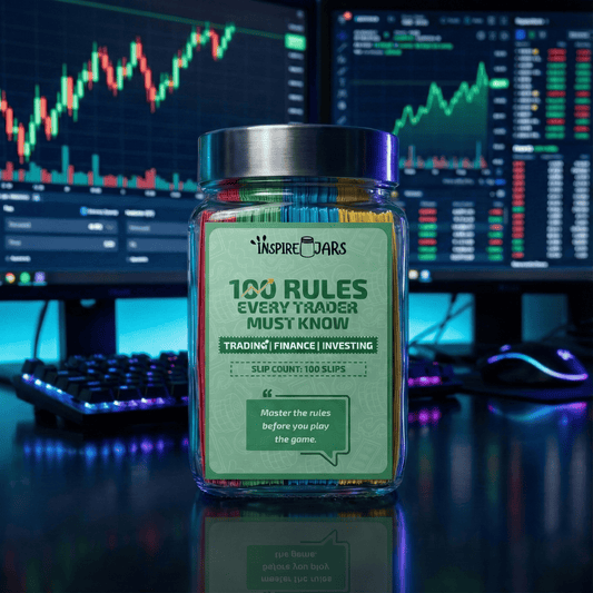 100 Rules Every Trader Must Know Jar | Ultimate Daily Trading Mindset Gift