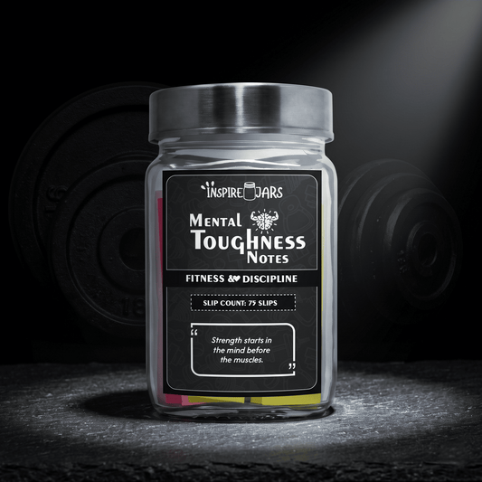 Mental Toughness Notes Jar | Fitness & Discipline Gift for Daily Motivation