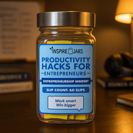 Productivity Hack for Entrepreneurs Jar | 60 Daily Motivation Notes | Inspire Jars