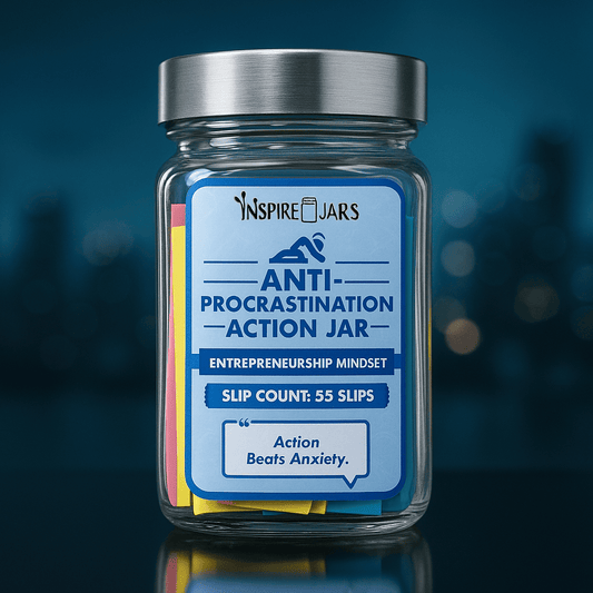 Anti-Procrastination Action Jar – 55 Motivational Notes | Inspire Jars
