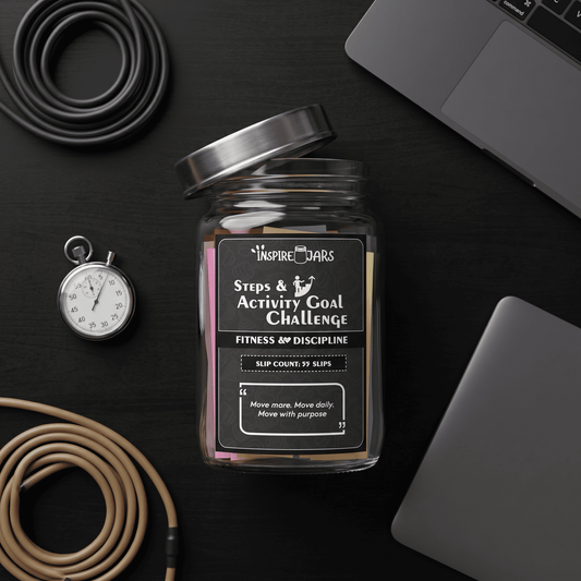 Steps & Activity Goals Challenge Jar | Premium Fitness & Motivation Gift