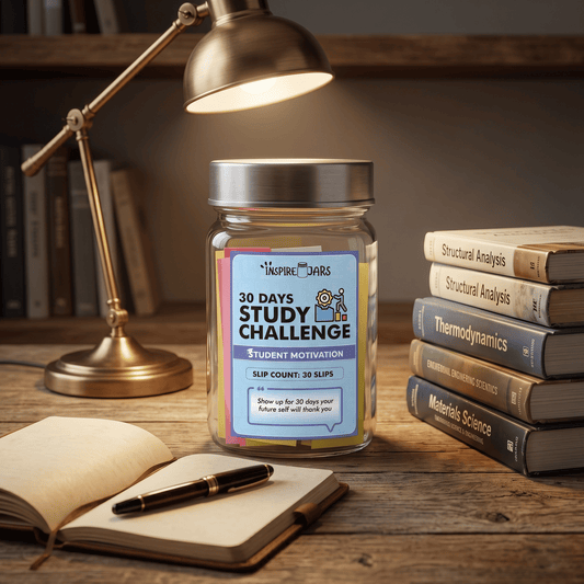 30 Days Student Challenge Jar | Daily Motivation & Academic Success Gift