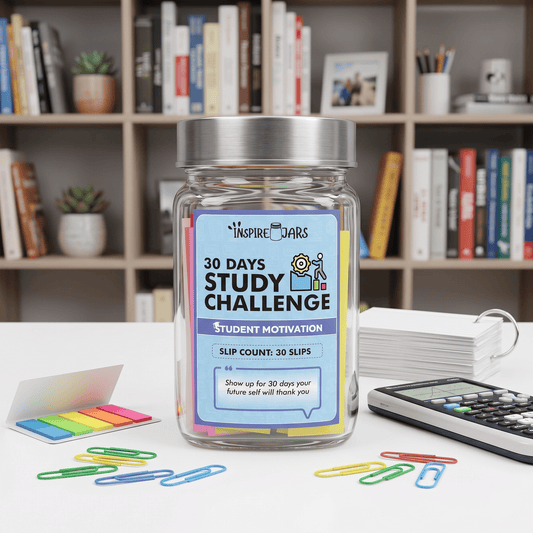 30 Days Student Challenge Jar | Daily Motivation & Academic Success Gift