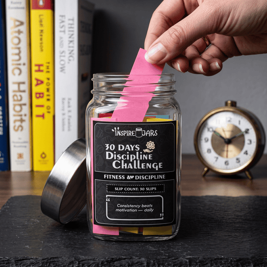 30 Days Discipline Challenge Jar | Fitness & Daily Accountability Gift