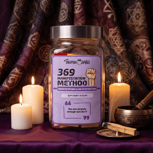 369 Manifestation Method Jar | Law of Attraction Gift for Spiritual Growth