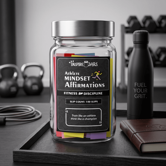 Athletic Mindset Affirmation Jar | Fitness Motivation & Discipline Gift
