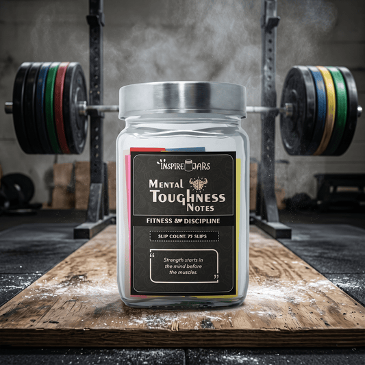Mental Toughness Notes Jar | Fitness & Discipline Gift for Daily Motivation