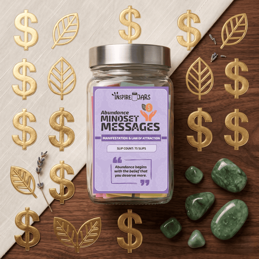 Abundance Mindset Notes Jar | Law of Attraction & Manifestation Gift