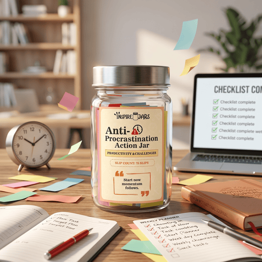 Anti Procrastination Jar | Daily Motivation & Productivity Gift
