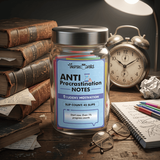 Anti Procrastination Notes Inspire Jar | Motivational Gift for Students