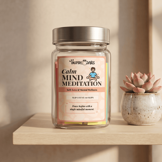 Calm Mind Meditation Jar | Daily Affirmations & Mindfulness Gift