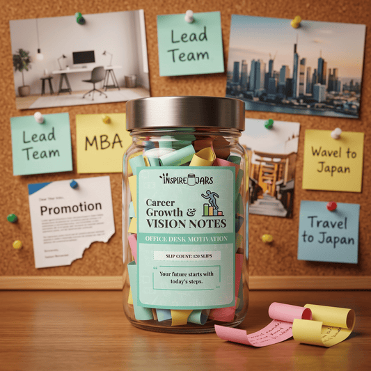 Career Growth Vision Notes Jar | Motivational Office Desk Gift