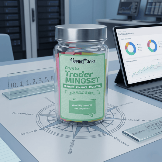 Crypto Trader Mindset Jar | Premium Daily Motivation & Psychological Discipline Gift