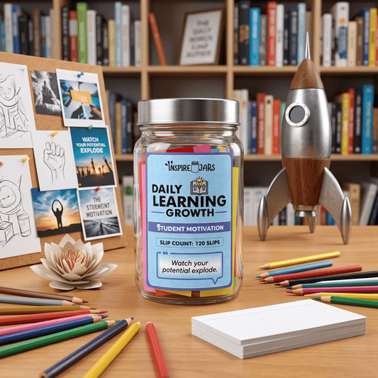 Daily Learning Growth Jar | Student Motivation Keep-Sake & Encouragement Gift