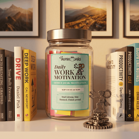 Daily Work Motivation Quotes Jar | Perfect Office Desk Motivation Gift