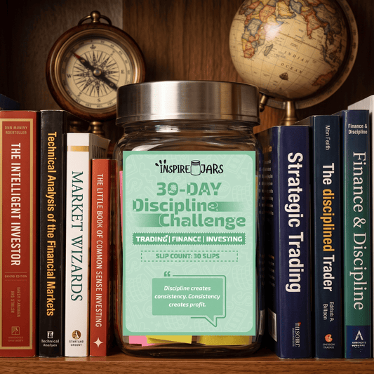 Discipline for Traders 30-Day Challenge Jar | Master the Markets Mental Toughness Gift
