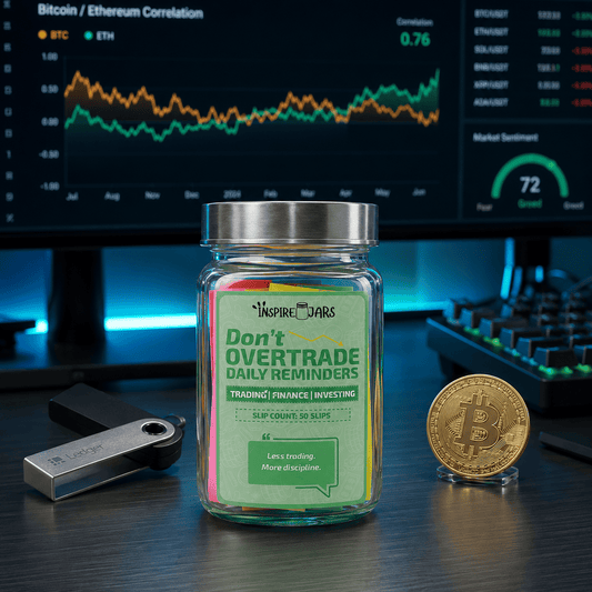 Don't Over Trade Daily Reminder Jar | Finance & Investing Gift for Traders