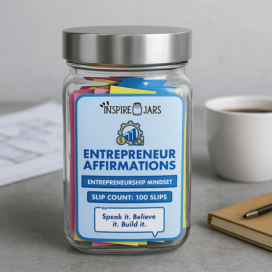 Entrepreneur Affirmations Jar – 100 Daily Motivation Notes | Inspire Jars
