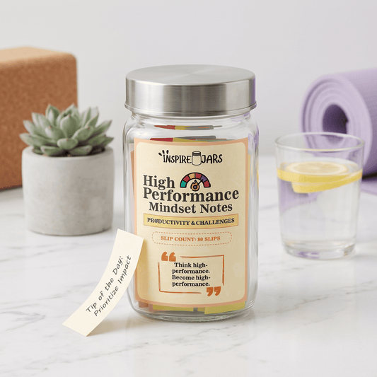 High Performance Mindset Notes Jar | Daily Productivity & Motivation Gift