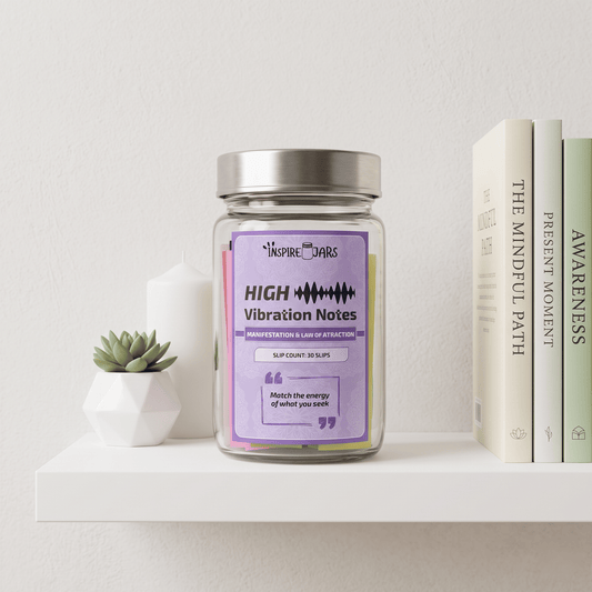 High Vibration Notes Manifestation Jar | Law of Attraction & Positivity Gift