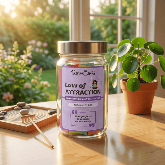 Law of Attraction Manifestation Jar | Daily Positivity & Gratitude Gift