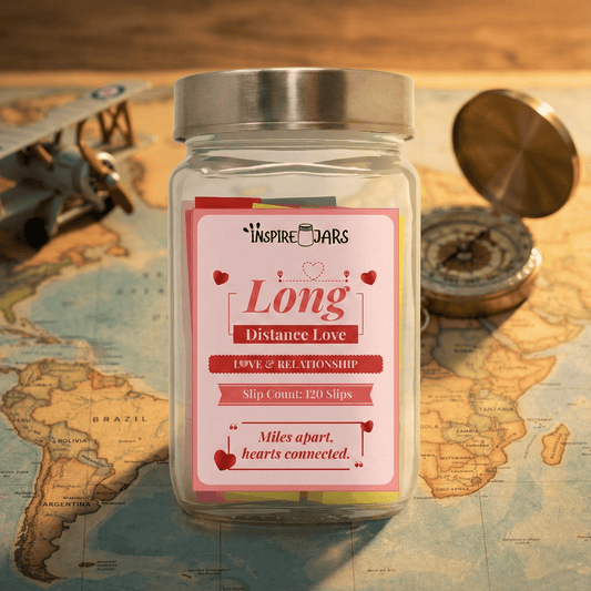 Long Distance Love Connection Jar | Meaningful Romantic Gift for Couples
